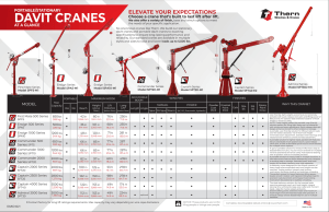 portable/stationary davit cranes configurations