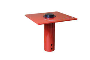 Product image of a red Thern flush mount.